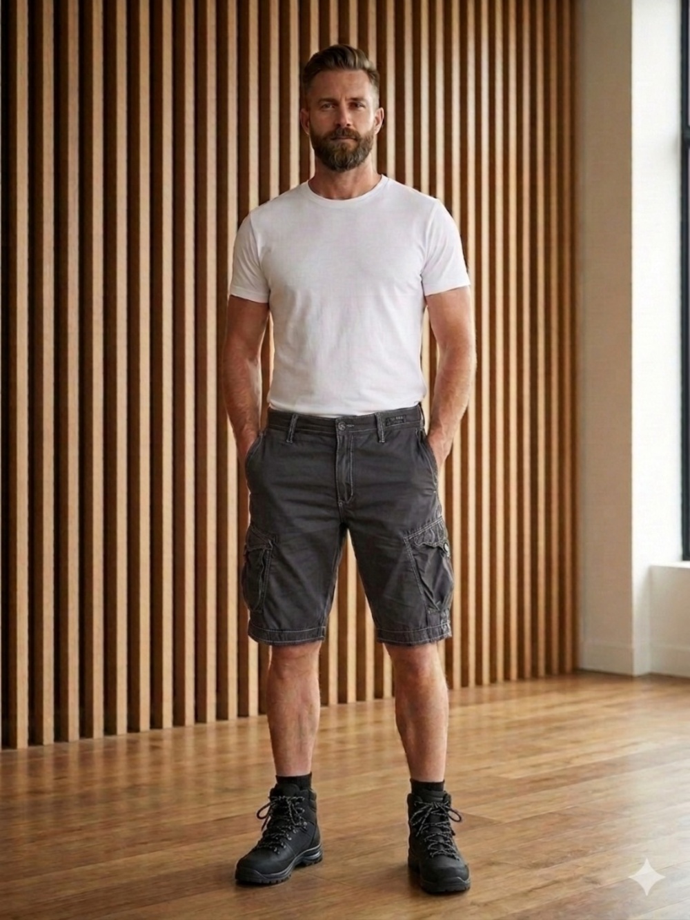 Jetlag Men's Cargo Shorts Gray Size 32